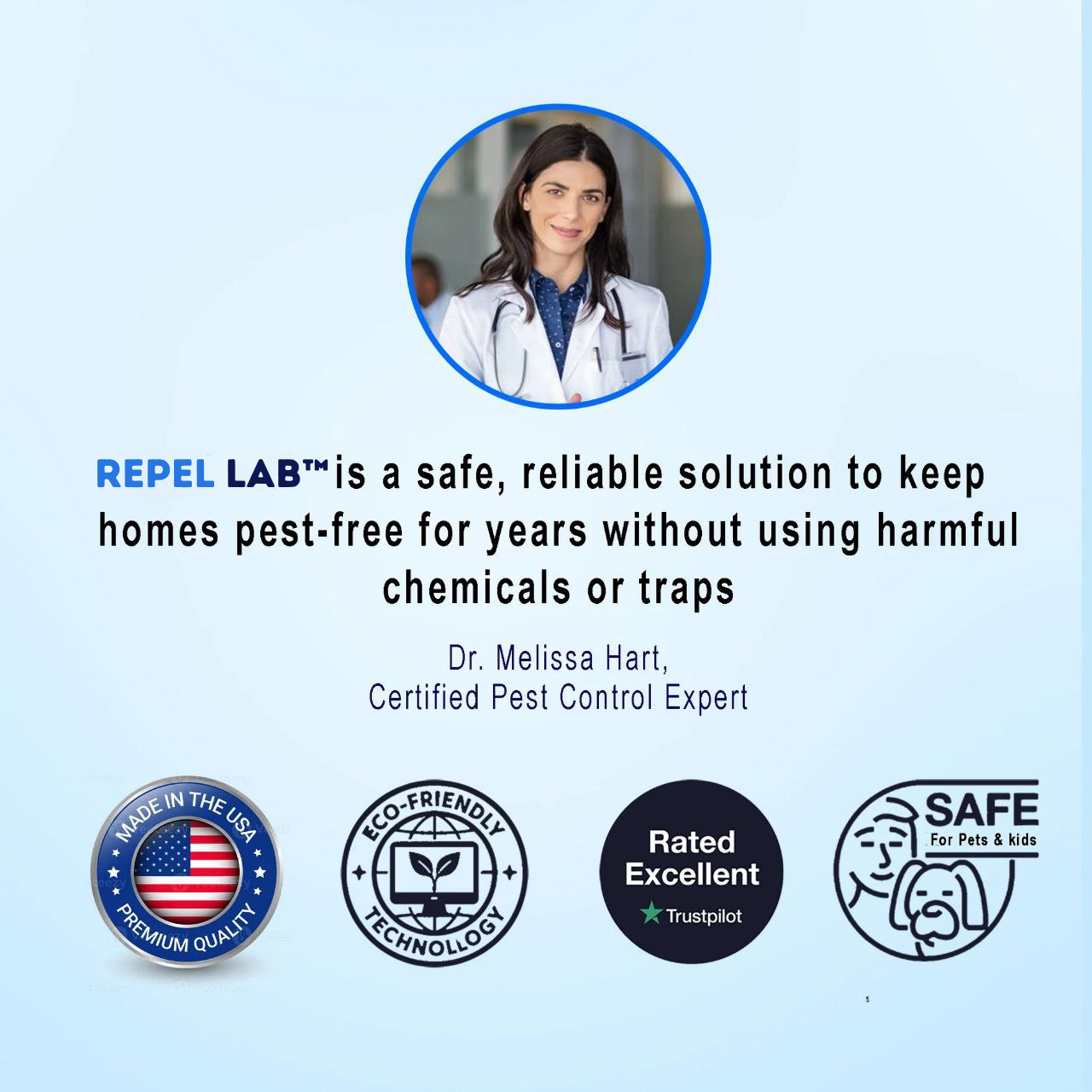 Repel Lab™ - Ultrasonic Pest Repeller