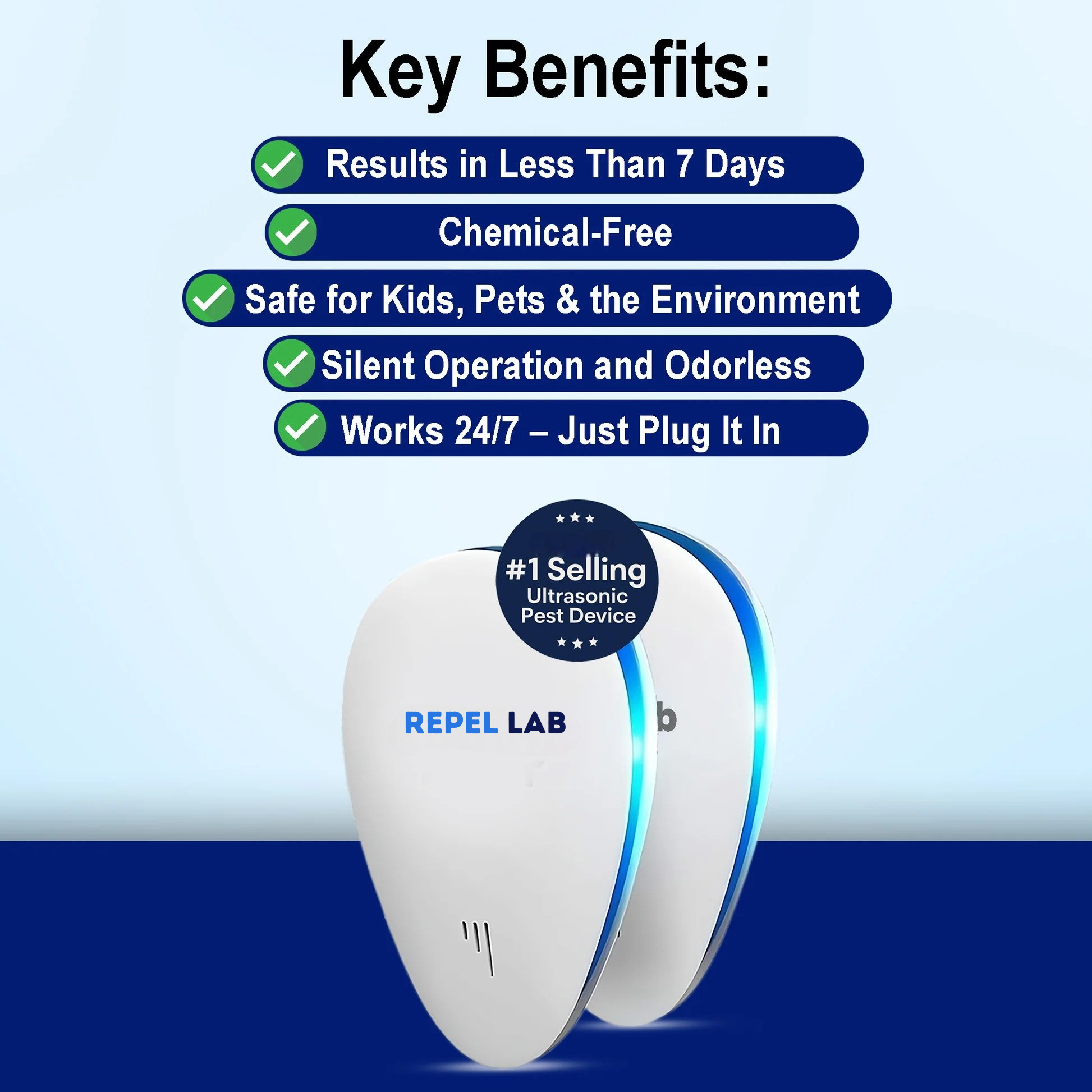 Repel Lab™ - Ultrasonic Pest Repeller